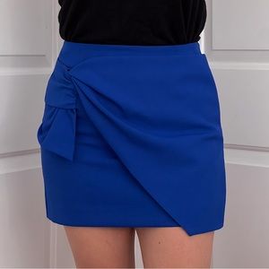 NEW Zara Mini Skirt, Electric Blue, Side Tie